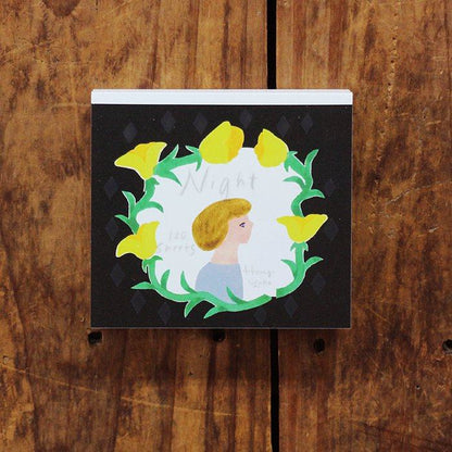 Yuka Hiiragi Block Memo - Night - cozyca products - Default Title by Techo Treats Stationery