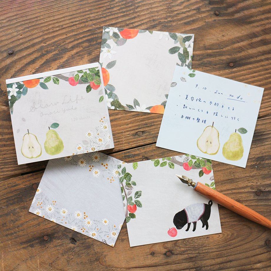 Yuko Omori Block Memo - Slow Life - cozyca products - Default Title by Techo Treats Stationery