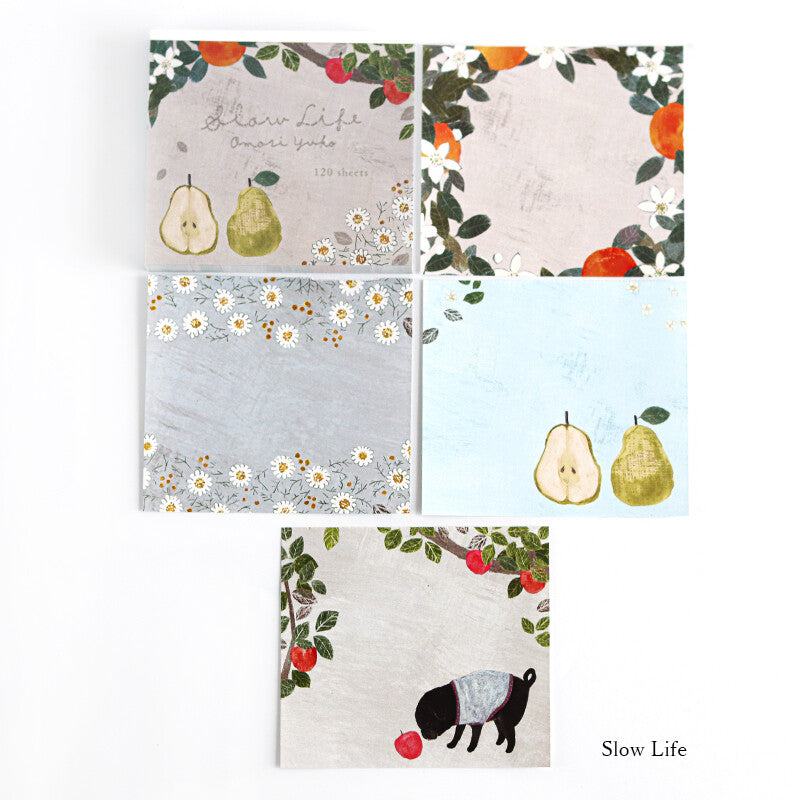 Yuko Omori Block Memo - Slow Life - cozyca products - Default Title by Techo Treats Stationery