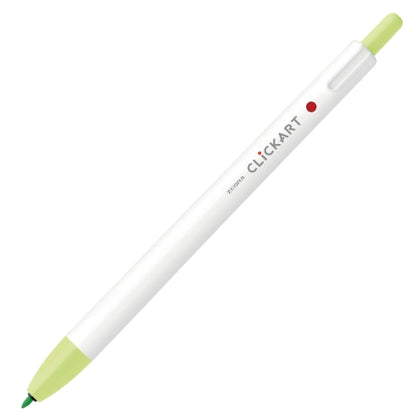 ZEBRA CLiCKART Water-based Marker - Pastel Colors (12 colors) (Gift) - LIM - Lime by Techo Treats Stationery