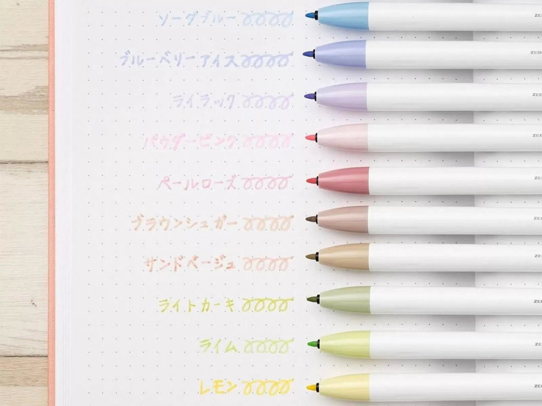 ZEBRA CLiCKART Water-based Marker - Pastel Colors (12 colors) (Gift) - POB - Powder Blue by Techo Treats Stationery