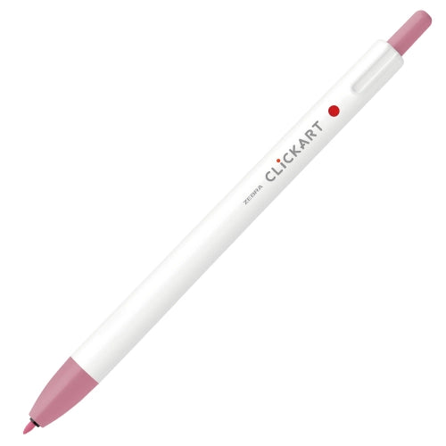ZEBRA CLiCKART Water-based Marker - Pastel Colors (12 colors) (Gift) - PR - Pale Rose by Techo Treats Stationery