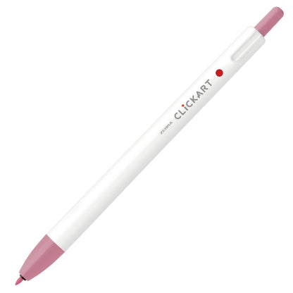 ZEBRA CLiCKART Water-based Marker - Pastel Colors (12 colors) (Gift) - PR - Pale Rose by Techo Treats Stationery