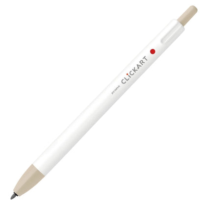 ZEBRA CLiCKART Water-based Marker - Pastel Colors (12 colors) (Gift) - SBE - Sand Beige by Techo Treats Stationery