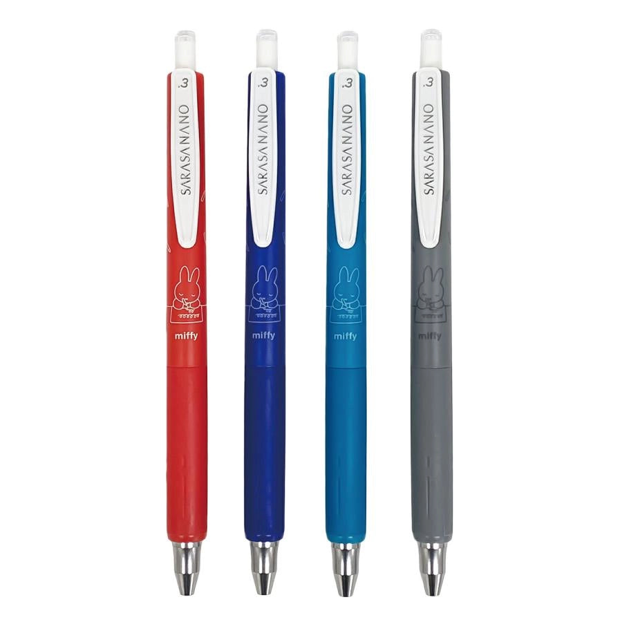ZEBRA (Limited) miffy Sarasa Nano 0.3mm Gel Pen 4-color Set (A) - Note - Default Title by Techo Treats Stationery