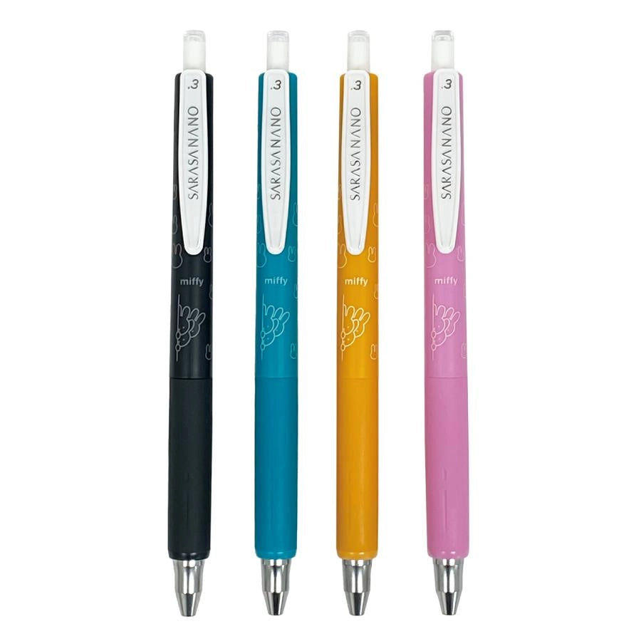 ZEBRA (Limited) miffy Sarasa Nano 0.3mm Gel Pen 4-color Set (B) - Keeping an Eye - Default Title by Techo Treats Stationery