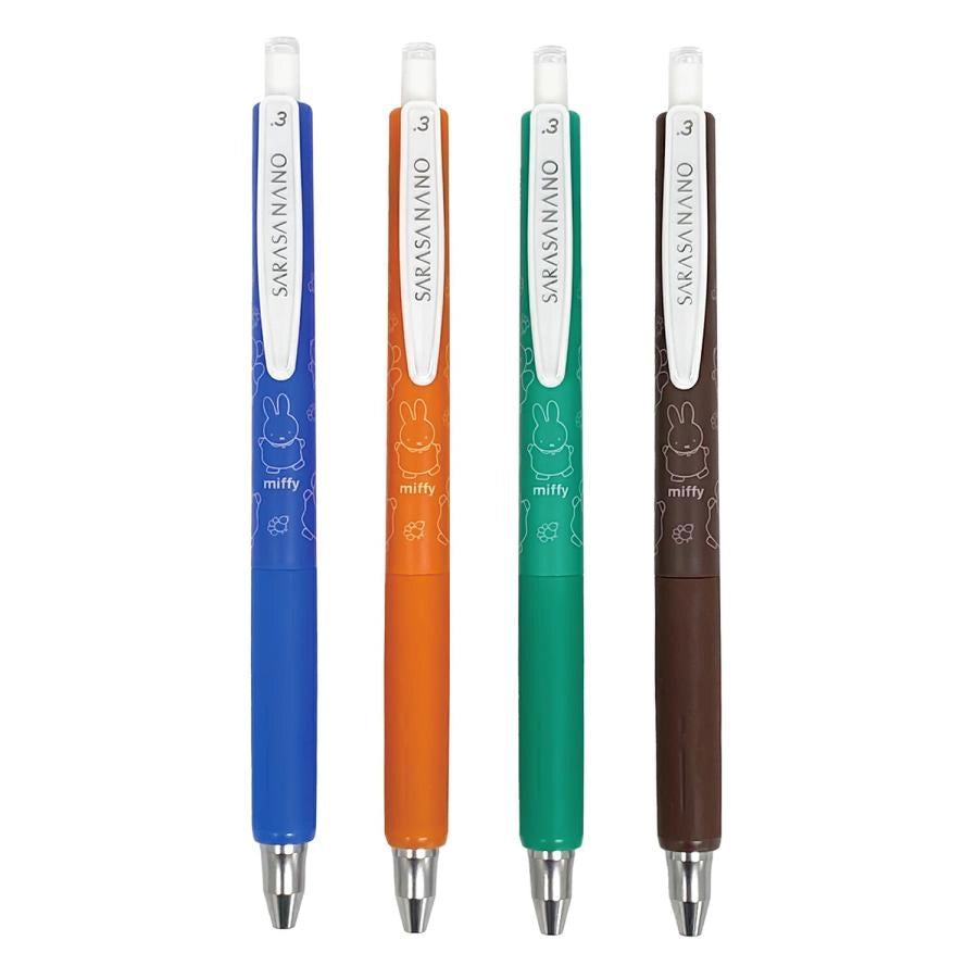 ZEBRA (Limited) miffy Sarasa Nano 0.3mm Gel Pen 4-color Set (C) - miffy and Friends - Default Title by Techo Treats Stationery