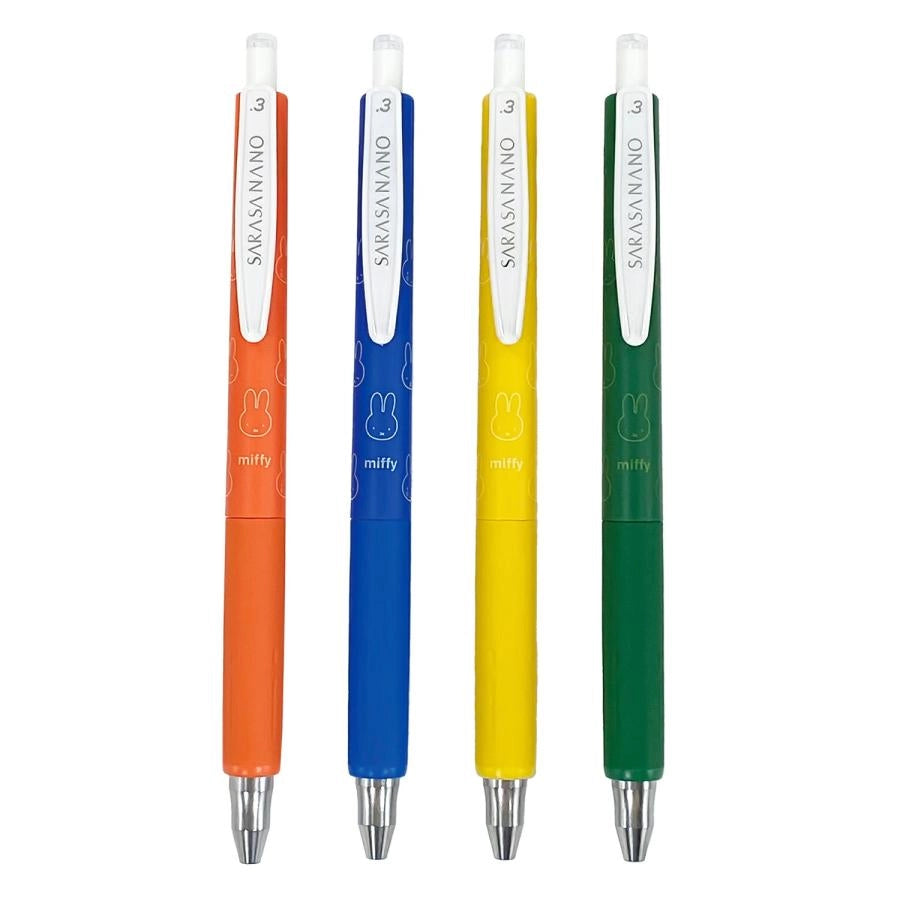 ZEBRA (Limited) miffy Sarasa Nano 0.3mm Gel Pen 4-color Set (D) - Basic - Default Title by Techo Treats Stationery