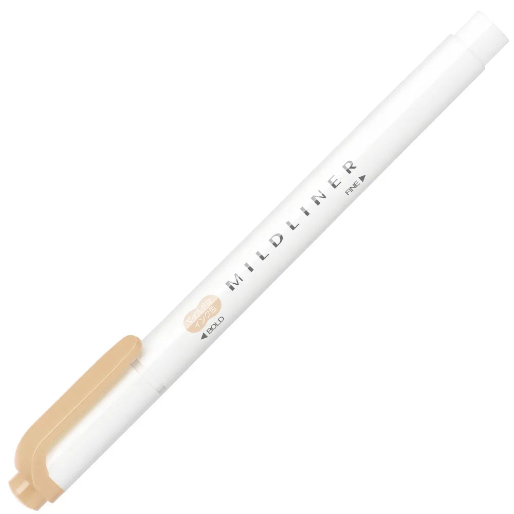 ZEBRA MILDLINER Highlighter - Additional Colors (10 colors) (Gift) - MBE - Mild Beige by Techo Treats Stationery
