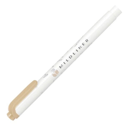 ZEBRA MILDLINER Highlighter - Illustraion Limited Edition (3 Colors) - Mild Beige by Techo Treats Stationery