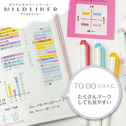 ZEBRA MILDLINER Highlighter - Soft Mild 5-Color Set - Default Title by Techo Treats Stationery