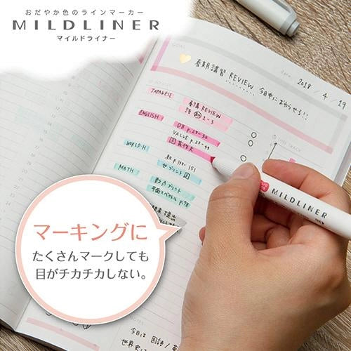 ZEBRA MILDLINER Highlighter - Soft Mild 5-Color Set - Default Title by Techo Treats Stationery