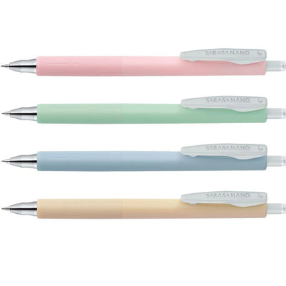 ZEBRA Sarasa Nano 0.3mm Gel Ballpoint Pen - Limited Smoke Color (4 Colors) - Smoke Pink 煙燻粉紅 by Techo Treats Stationery