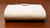 A6 International Crocodile Embossed Leather Planner - Cream White - Techo Treats