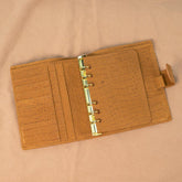 A6 International Crocodile Embossed Suede Leather Planner - Toffee - Techo Treats