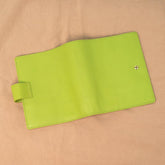 A6 International Lychee Grain Leather Planner - Lime Green - Techo Treats