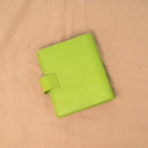 A6 International Lychee Grain Leather Planner - Lime Green - Techo Treats