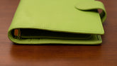 A6 International Lychee Grain Leather Planner - Lime Green - Techo Treats