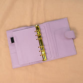 A6 International Lychee Grain Leather Planner - Violet Purple - Techo Treats