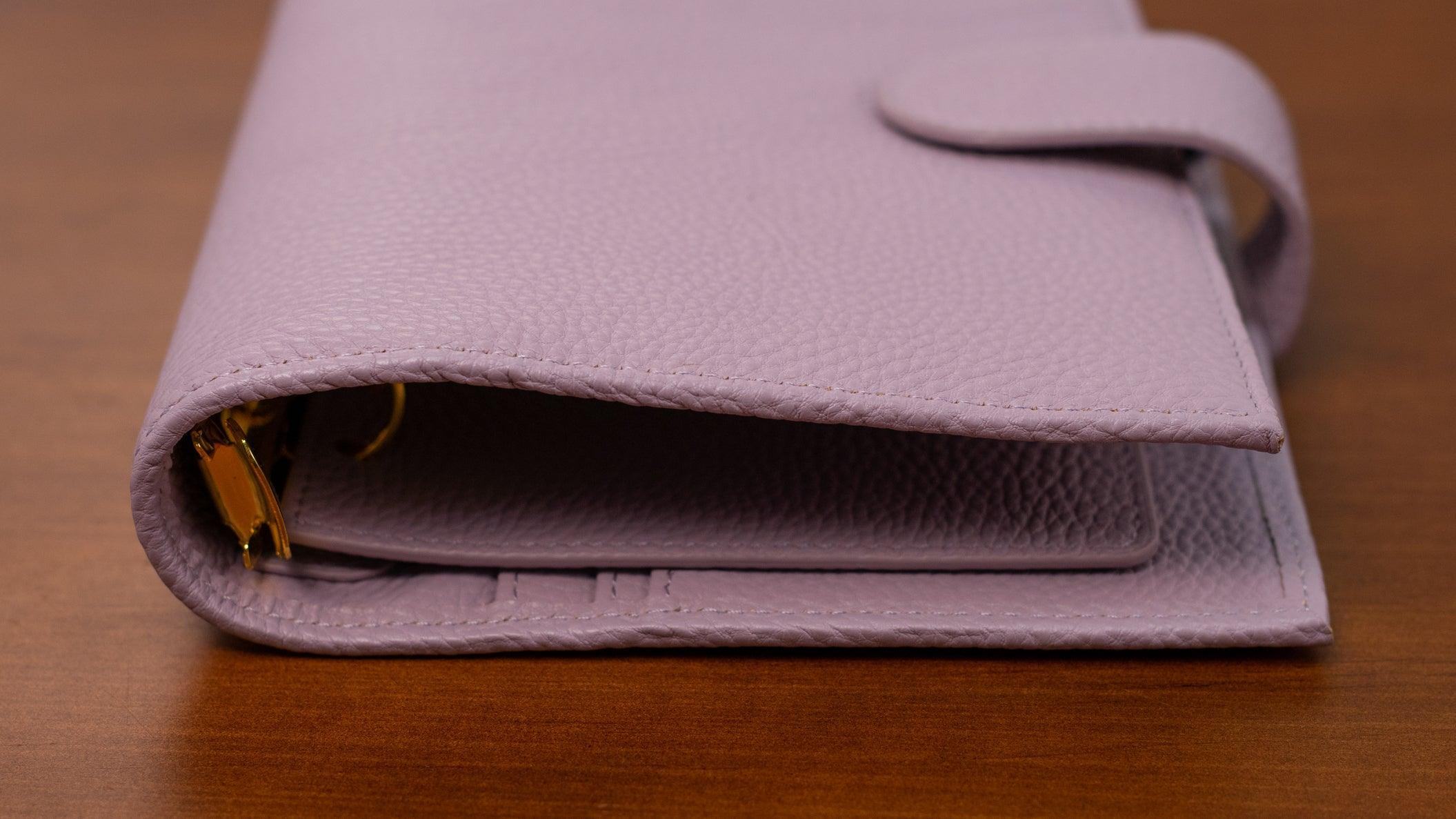 A6 International Lychee Grain Leather Planner - Violet Purple - Techo Treats