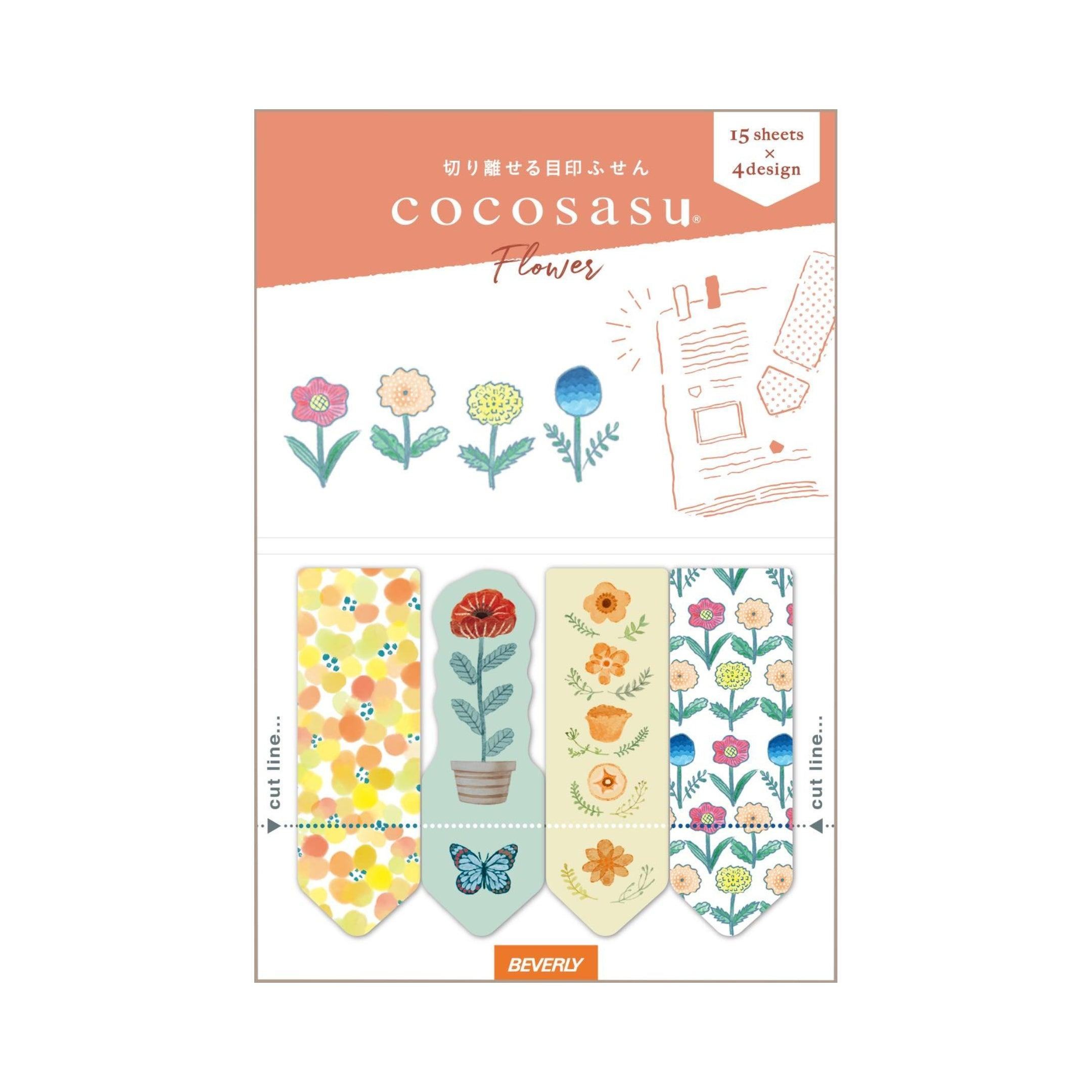 Beverly cocosasu Separable Sticky Notes - Nordic (2 designs) - Flower by Techo Treats Stationery