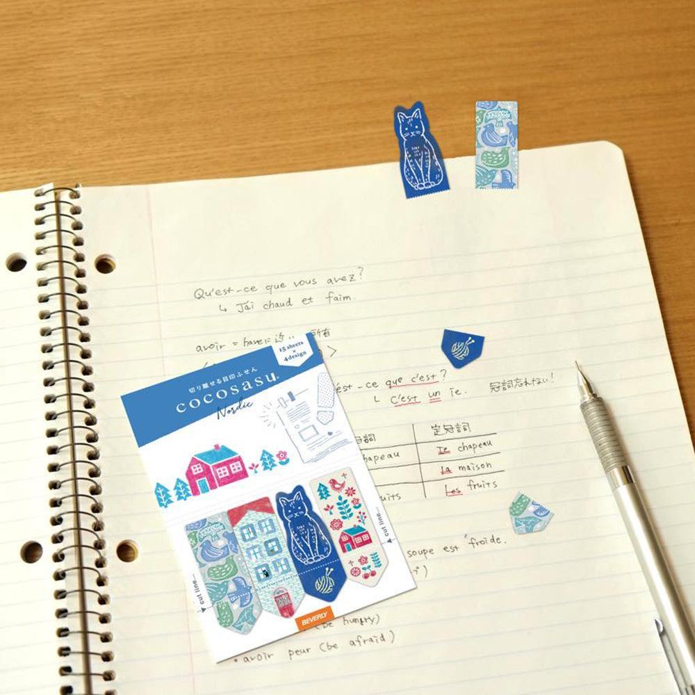 Beverly cocosasu Separable Sticky Notes - Nordic (2 designs) - Nosdic by Techo Treats Stationery