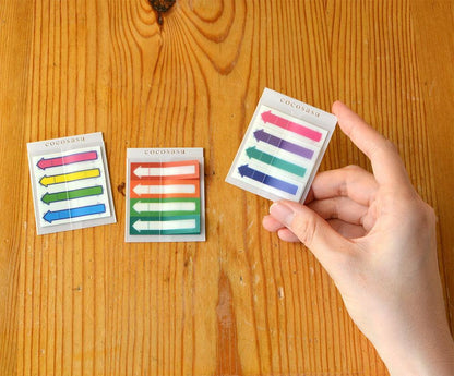 Beverly cocosasu Separable Sticky Notes with Clip - Arrows (3 designs) - Vivid by Techo Treats Stationery