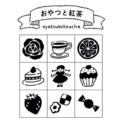 Beverly Planner Pal Rubber Stamp Set in Clear Case - Tea Time - Default Title by Techo Treats Stationery