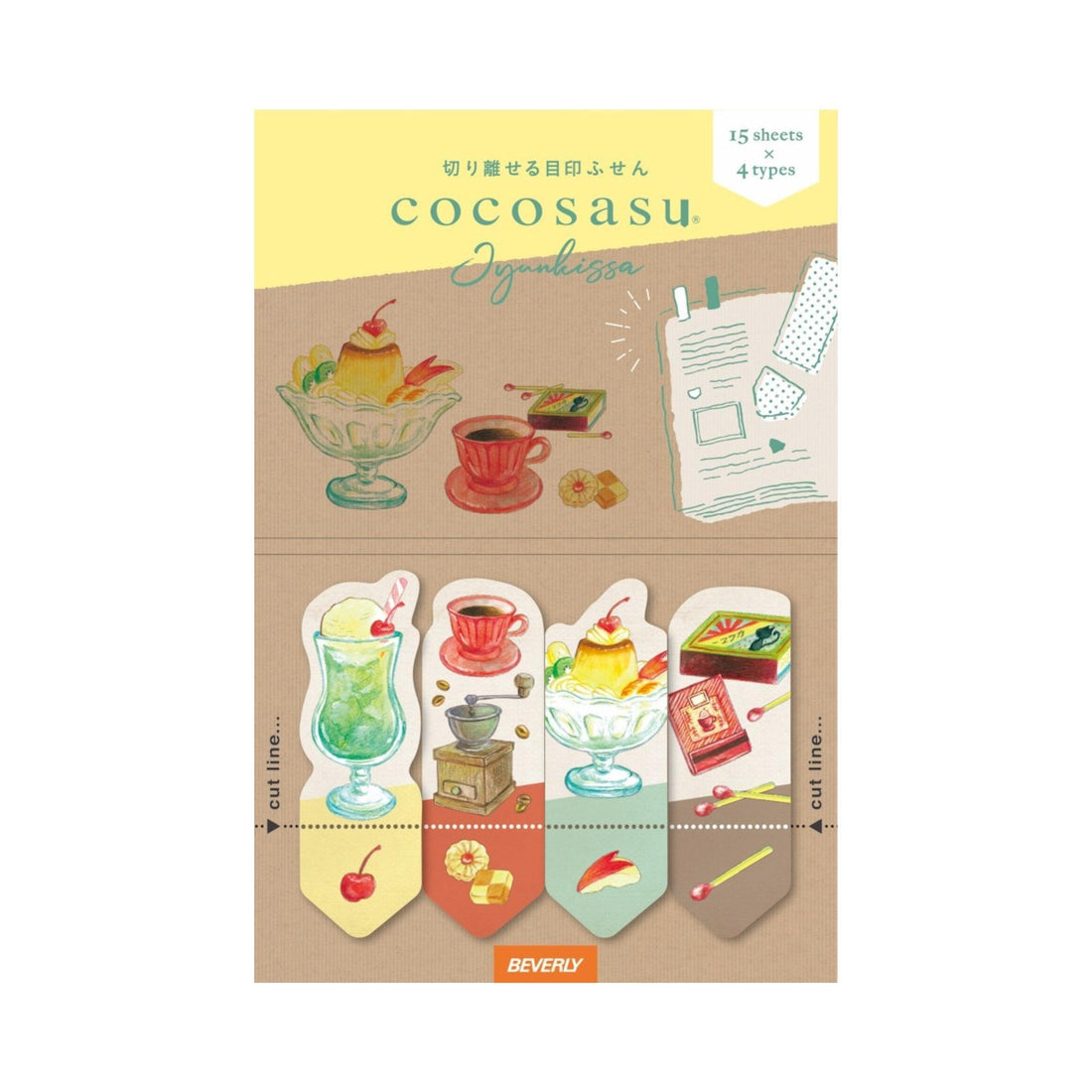 cocosasu Separable Sticky Notes - Food (2 designs) - Techo Treats