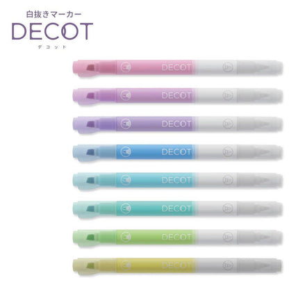 DECOT Vol.1 White Reversal Marker (8 colors) - Sun-Star Stationery - Pink by Techo Treats Stationery