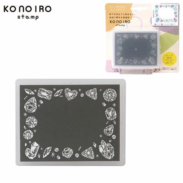 KONOIRO Paintable Penetrating Stamp - Bijou Pattern - Kodomo no Kao - Default Title by Techo Treats Stationery