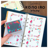 KONOIRO Paintable Penetrating Stamp - Memphis Pattern - Kodomo no Kao - Default Title by Techo Treats Stationery
