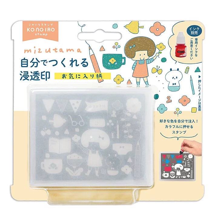 KONOIRO Paintable Penetrating Stamp x mizutama - Favorite Pattern - Kodomo no Kao - Default Title by Techo Treats Stationery