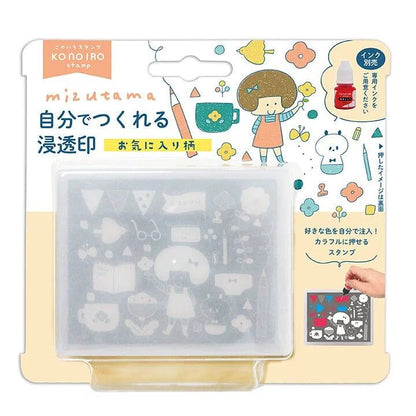 KONOIRO Paintable Penetrating Stamp x mizutama - Favorite Pattern - Kodomo no Kao - Default Title by Techo Treats Stationery