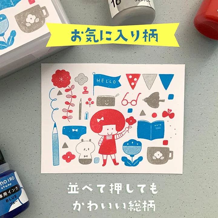 KONOIRO Paintable Penetrating Stamp x mizutama - Favorite Pattern - Kodomo no Kao - Default Title by Techo Treats Stationery
