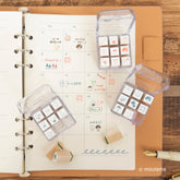 mizutama Planner Pal Rubber Stamp Set in Clear Case - Foodie - Techo Treats