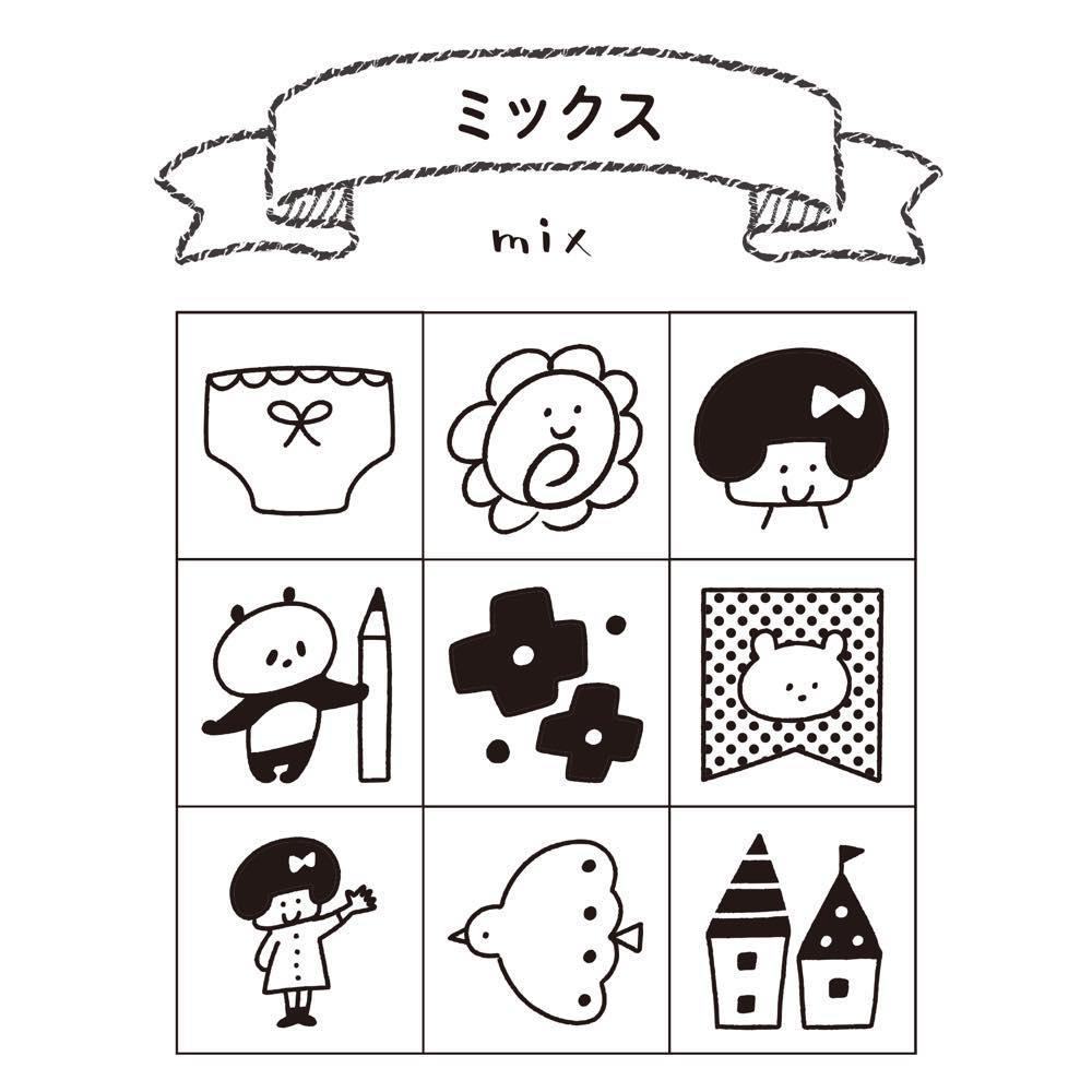 mizutama Planner Pal Rubber Stamp Set in Clear Case - Mix - Techo Treats