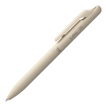 Pentel Calme Quiet Ballpoint Pen 0.5mm (4 body colors) - 2023 Limited - Beige 米色 by Techo Treats Stationery