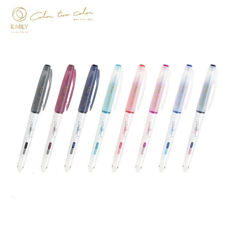 PILOT ILMILY Color two color - 0.4mm Color-changing Gel Pen (8 colors) - Black / Grey 黑 / 灰 by Techo Treats Stationery