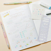 PILOT ILMILY Deco Template Ruler Vol.1 (2 designs) - Pink by Techo Treats Stationery