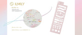 PILOT ILMILY Deco Template Ruler Vol.1 (2 designs) - Pink by Techo Treats Stationery