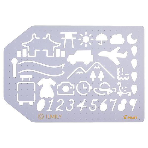 PILOT ILMILY Deco Template Ruler Vol.2 (3 designs) - (LA) Travel by Techo Treats Stationery