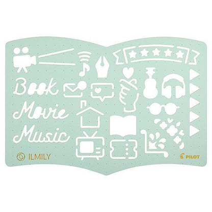 PILOT ILMILY Deco Template Ruler Vol.2 (3 designs) - (MG) Home by Techo Treats Stationery