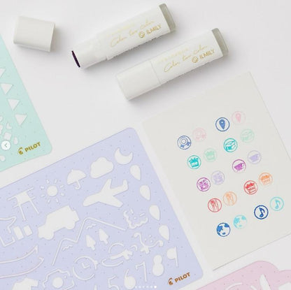 PILOT ILMILY Deco Template Ruler Vol.2 (3 designs) - (P) Cafe by Techo Treats Stationery