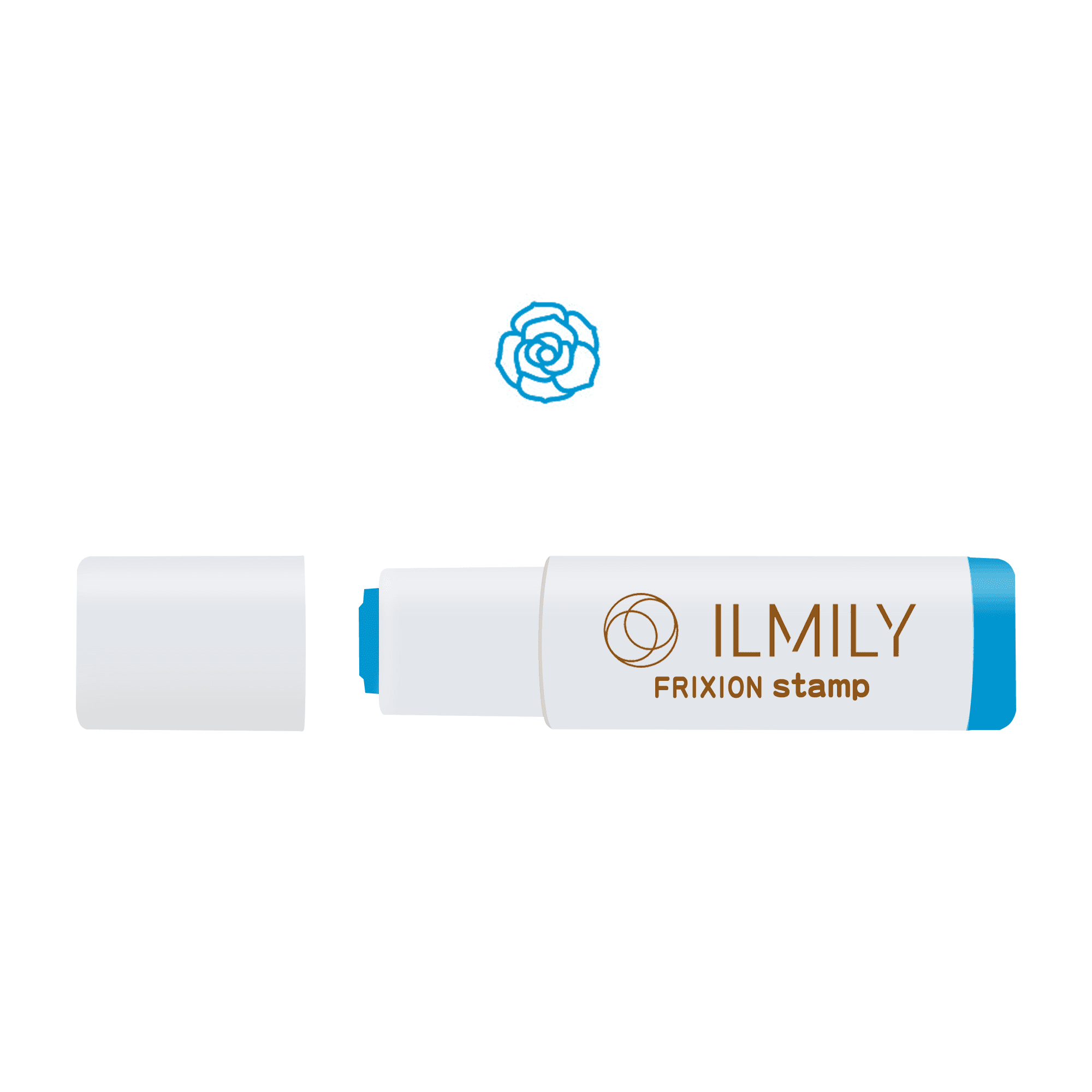 PILOT ILMILY Vol. 1 FriXion Erasable Stamp (12 designs) - 藍色 - 玫瑰 by Techo Treats Stationery
