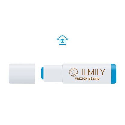 PILOT ILMILY Vol. 1 FriXion Erasable Stamp (12 designs) - 藍色 - 房子 by Techo Treats Stationery