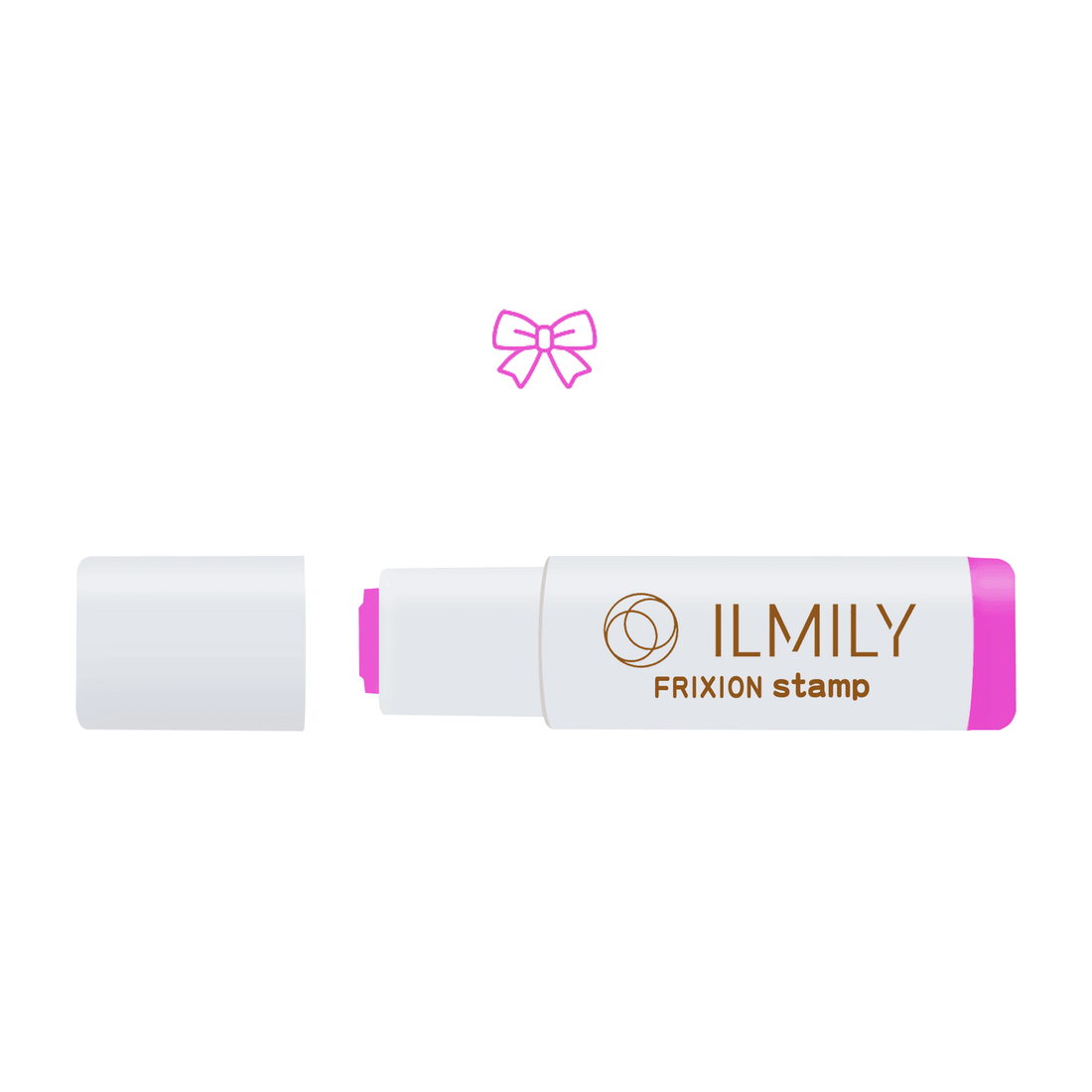 PILOT ILMILY Vol. 1 FriXion Erasable Stamp (12 designs) - 桃紅色 - 蝴蝶結 by Techo Treats Stationery