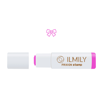 PILOT ILMILY Vol. 1 FriXion Erasable Stamp (12 designs) - 桃紅色 - 蝴蝶結 by Techo Treats Stationery