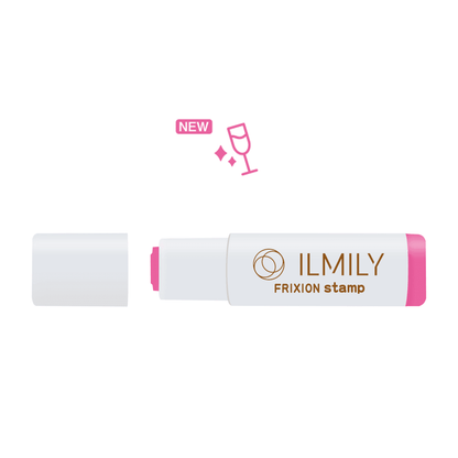 PILOT ILMILY Vol. 1 FriXion Erasable Stamp (12 designs) - 桃紅色 - 酒杯 by Techo Treats Stationery