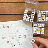 Planner Pal Rubber Stamp Set in Clear Case - Animals - Techo Treats